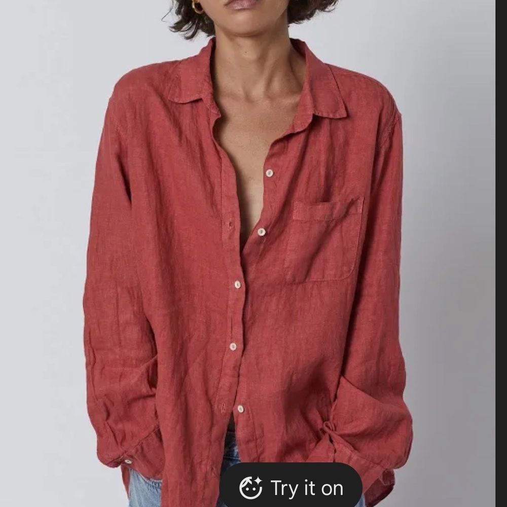 Velvet by Graham & Spencer Red Button Down Shirt
